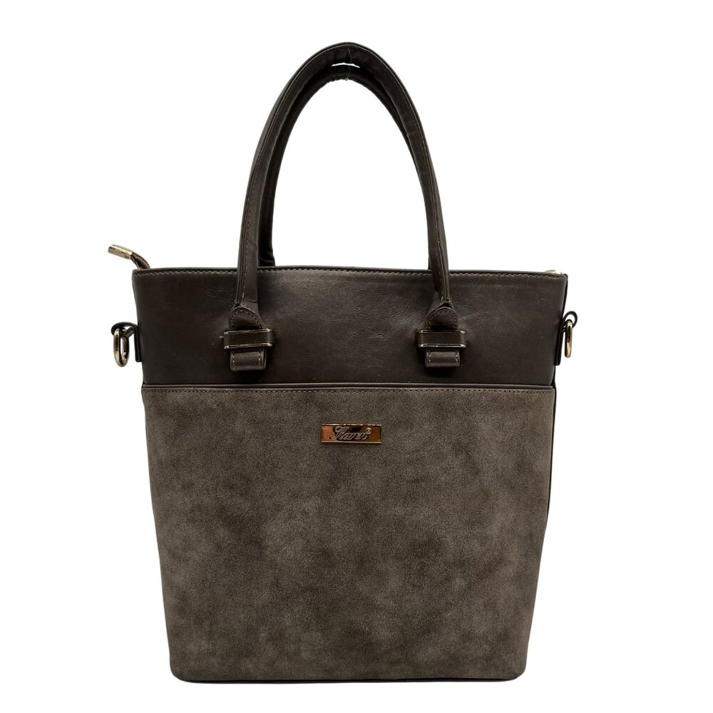 Karen Gray Faux Leather Convertible Satchel Bag
